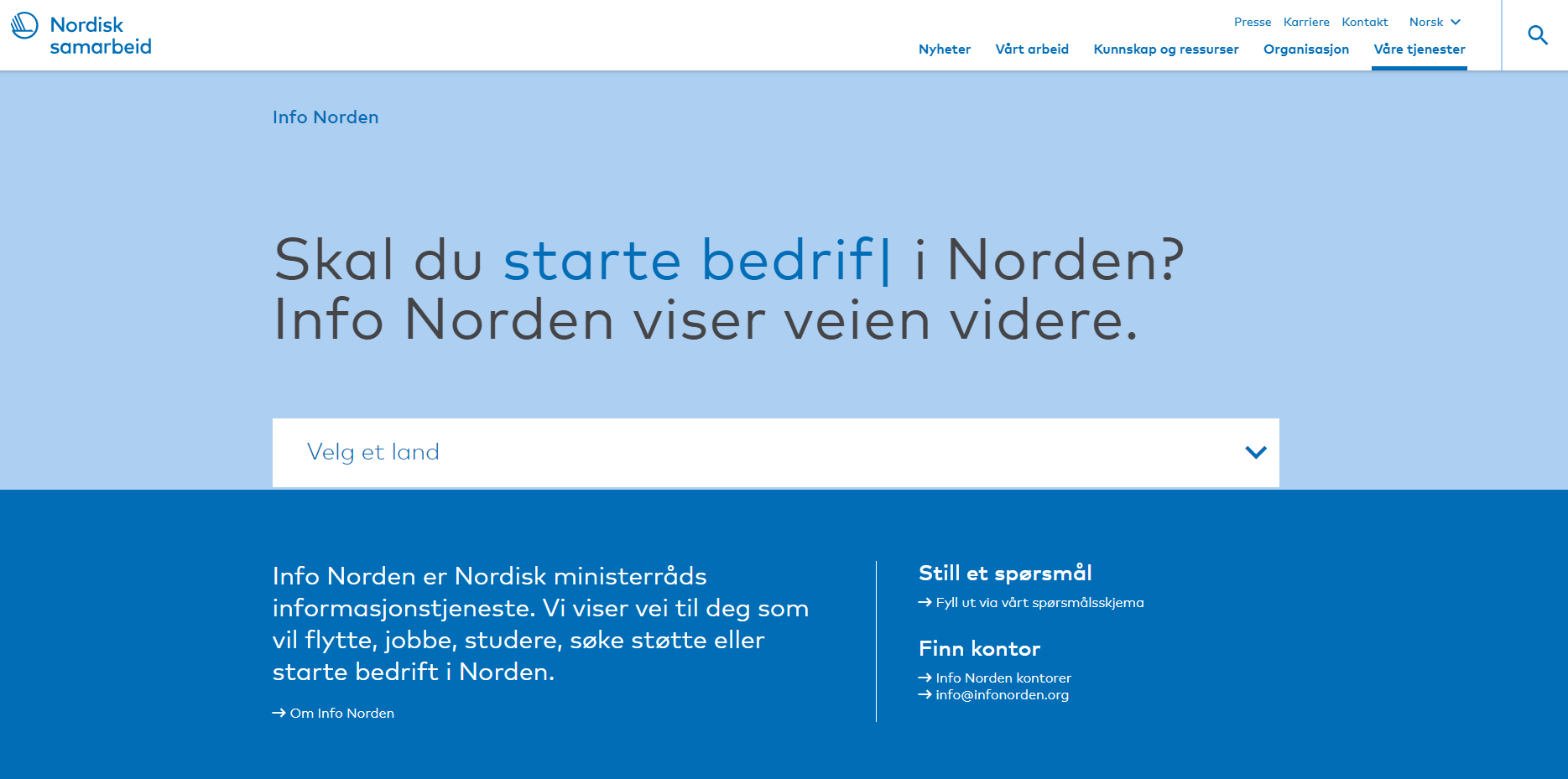 Info Norden Webbplats